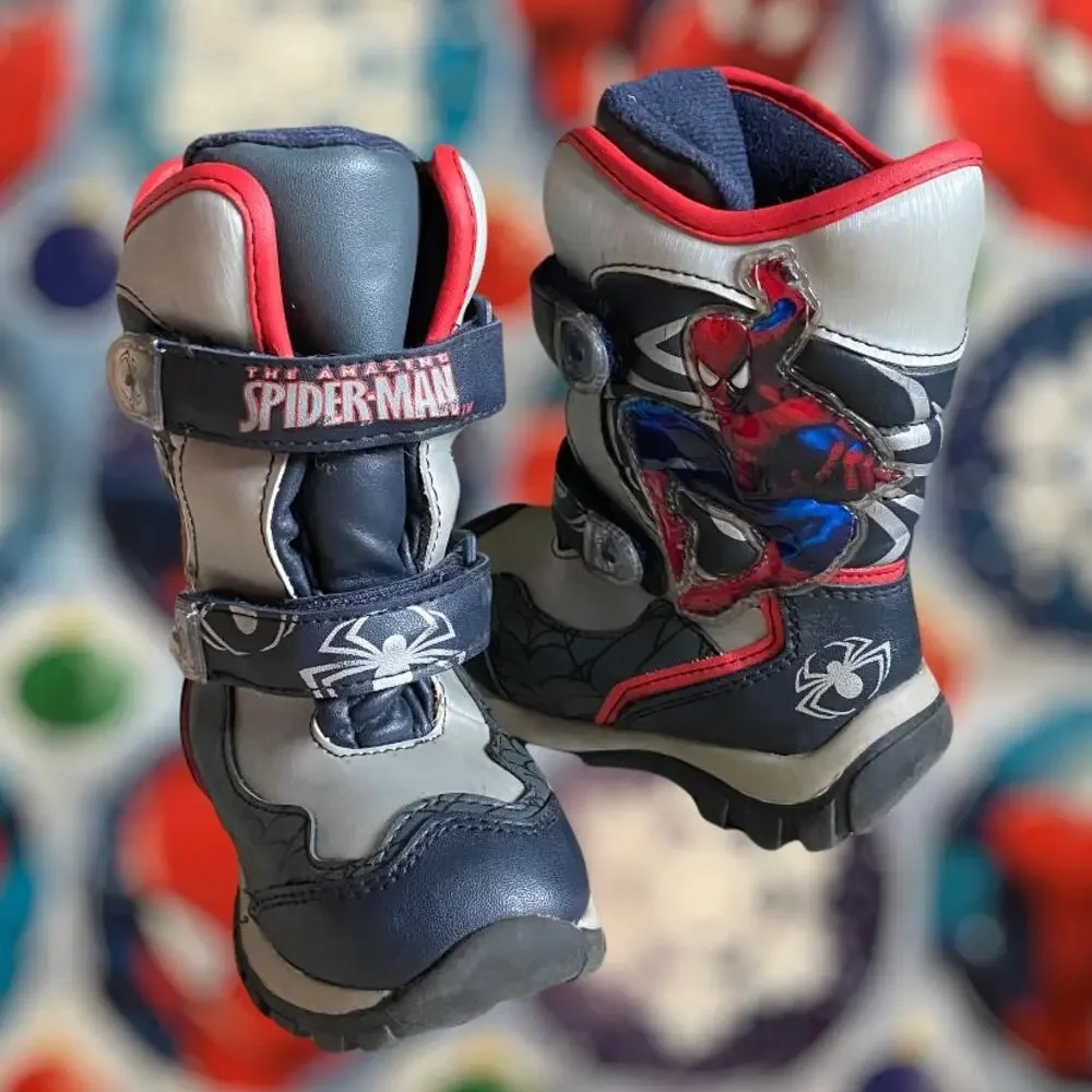 Marvel The Amazing Spider-man 2007 Boots Kids Sz 8